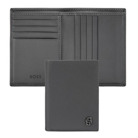 Folding card holder Double B Saffiano Grey