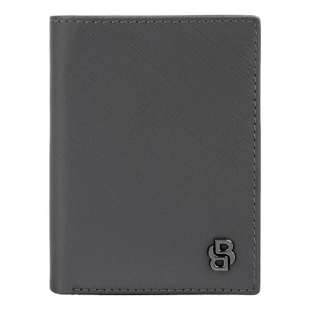 Folding card holder Double B Saffiano Grey