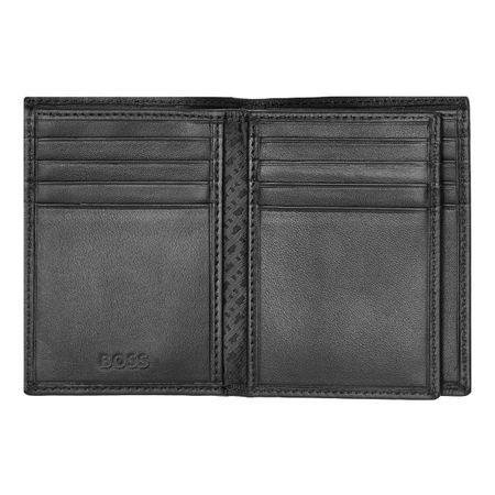 Card holder trifold Classic Smooth Black