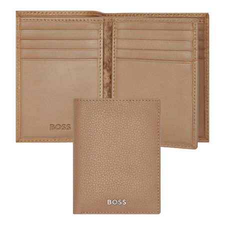 Card holder trifold Classic Grained Camel