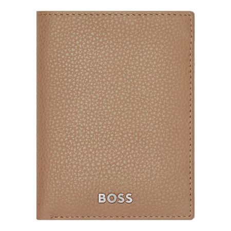 Card holder trifold Classic Grained Camel