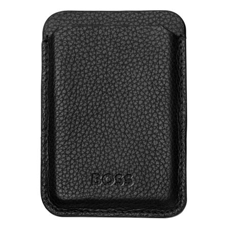 Card holder with Magnet Mobile Classic Grained Black