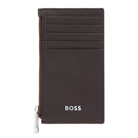 Card holder zip Classic Smooth Brown