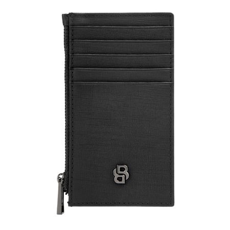 Card holder zip Double B Saffiano Black