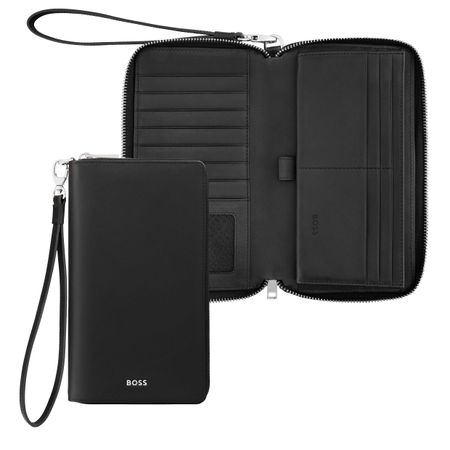 Travel wallet Classic Smooth Black