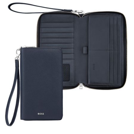 Travel wallet Classic Grained Navy