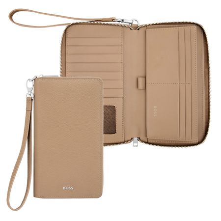 Travel wallet Classic Grained Camel