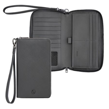 Travel wallet Double B Saffiano Grey
