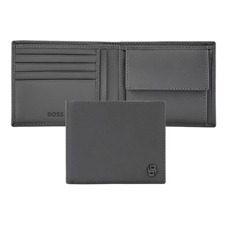 Money wallet Double B Saffiano Grey