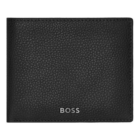 Money wallet with flap Classic Grained Black
