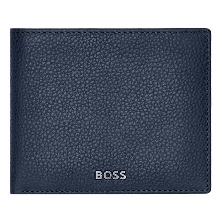 Money wallet with flap Classic Grained Navy