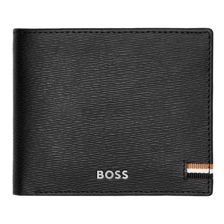 Money wallet with flap Iconic Black