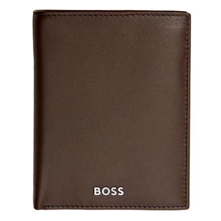 Money wallet Vertical flap Classic Smooth Brown
