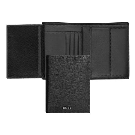 Money wallet Vertical flap Classic Grained Black