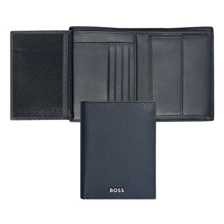 Money wallet Vertical flap Classic Grained Navy