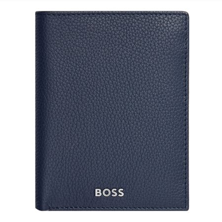 Money wallet Vertical flap Classic Grained Navy