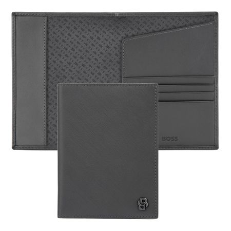 Passport holder Double B Saffiano Grey