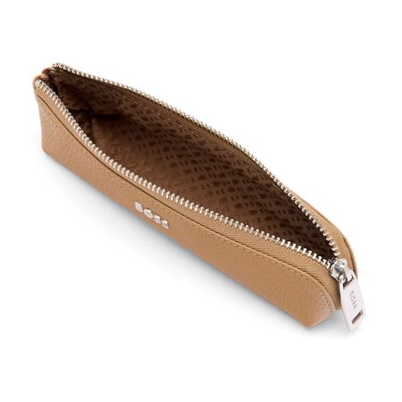 Small pen case Classic Grained Camel