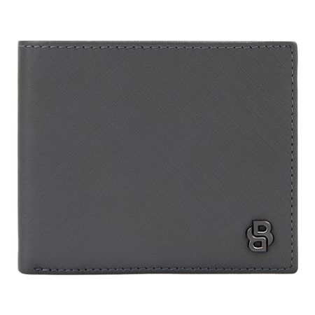 Card wallet with flap Double B Saffiano Grey