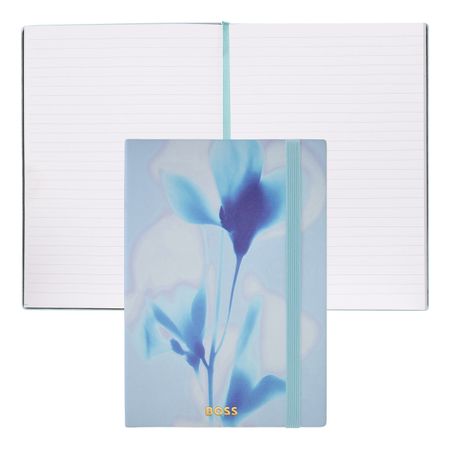 Notebook A5 Holographic Flower Light Blue Lined