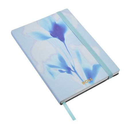Notebook A5 Holographic Flower Light Blue Lined