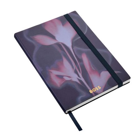 Notebook A5 Holographic Flower Navy Lined