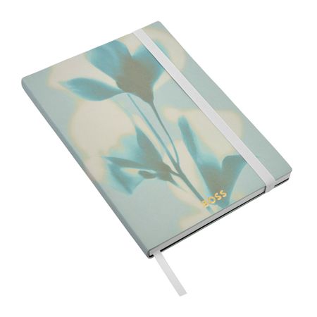 Notebook A5 Holographic Flower Light Green Lined