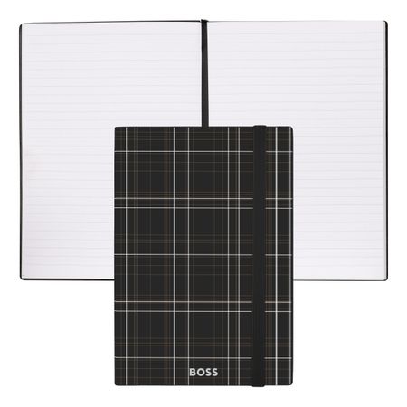 Notebook A5 Checkered Black Lined