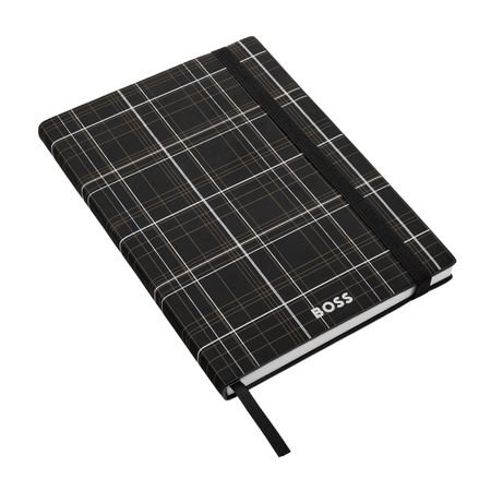 Notebook A5 Checkered Black Lined