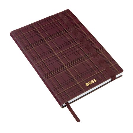 Notebook A5 Checkered Burgundy Lined