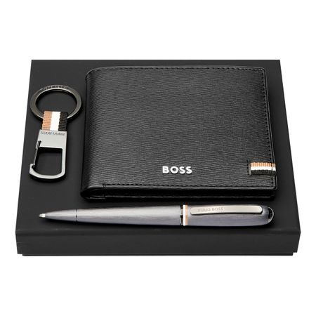 Set HUGO BOSS (ballpoint pen, key ring & wallet)