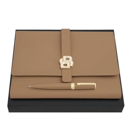 Set HUGO BOSS Camel (ballpoint pen & folder A5)
