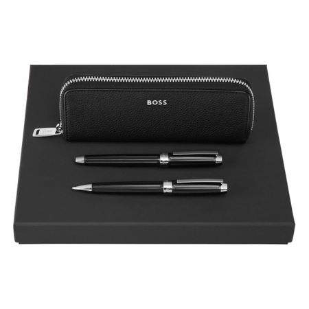 Set HUGO BOSS Black (ballpoint pen, fountain pen & case)