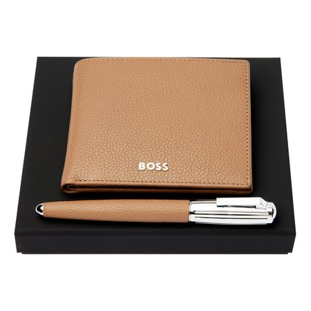 Set HUGO BOSS Camel (fountain pen & money wallet)