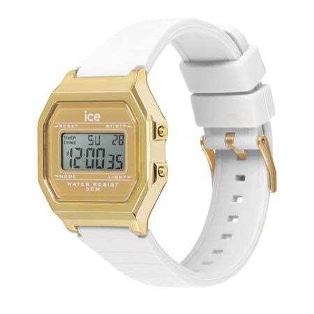 ICE digit retro-White gold-Small