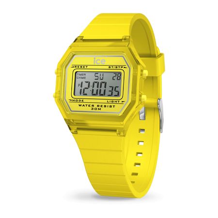 ICE digit retro-Electric yellow-Clear-Small