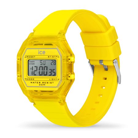 ICE digit retro-Electric yellow-Clear-Small
