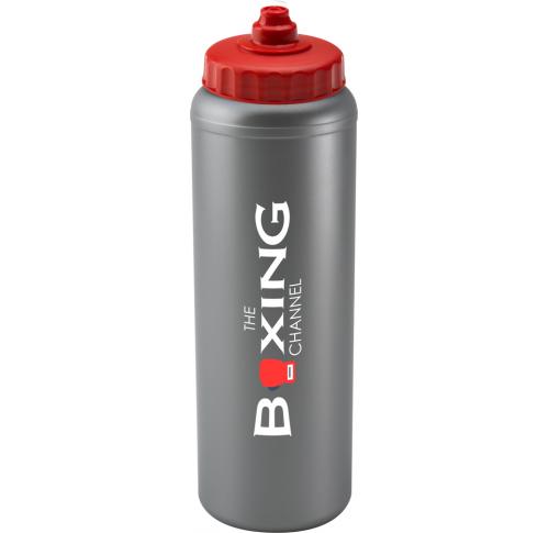 Plastic Sports Bottle 1 Litre Silver