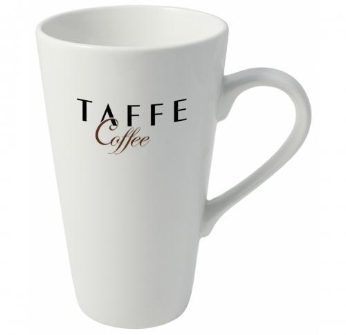 Earthenware Cafe Latte White Mug