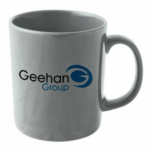 Custom Printed Earthenware Cambridge Mugs - Grey