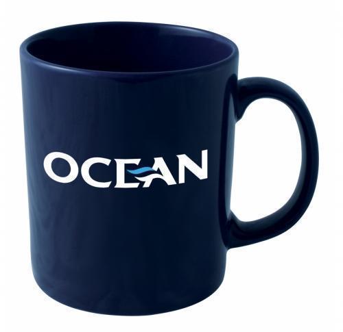 Company Logo Mugs Earthenware Cambridge - Midnight Blue
