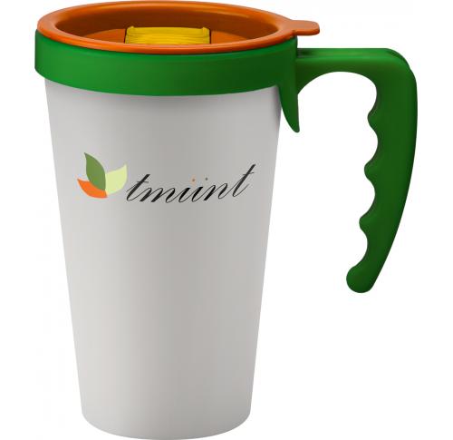 Universal Mug White Double Walled with Handle 350ml